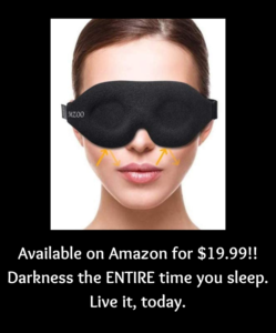 Eye mask for better sleep